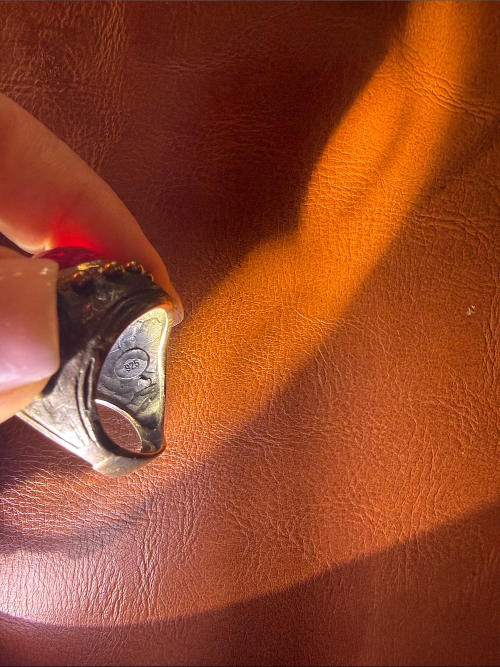 Statement Red Gemstone Cocktail Ring - Picture 4 of 4